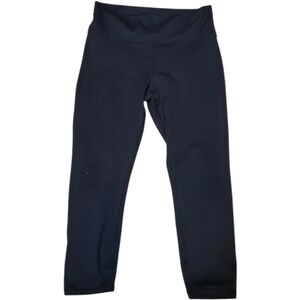 Fabletics Women's Powerhold Classic Black Cropped Athletic Leggings - Size S